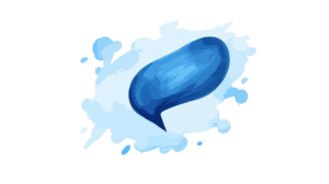 Social Media 3 blue bubble with bubble it