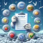 photo realistic as sanitized food processing area with certificate badge concept as sanitized